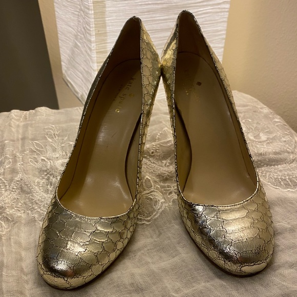 Kate Spade Gold Pumps - Picture 5 of 6